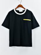 Shein Black Contrast Zipper T-shirt