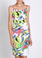 Rosewe Enchanting Strap Design Knee Length Dress With Print