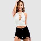 Shein Criss Cross Solid Top