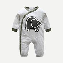 Shein Toddler Boys Elephant Pattern Jumpsuit