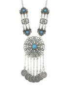 Shein Blue Long Ethnic Necklace