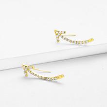 Shein Rhinestone Detail Arrow Design Earrings