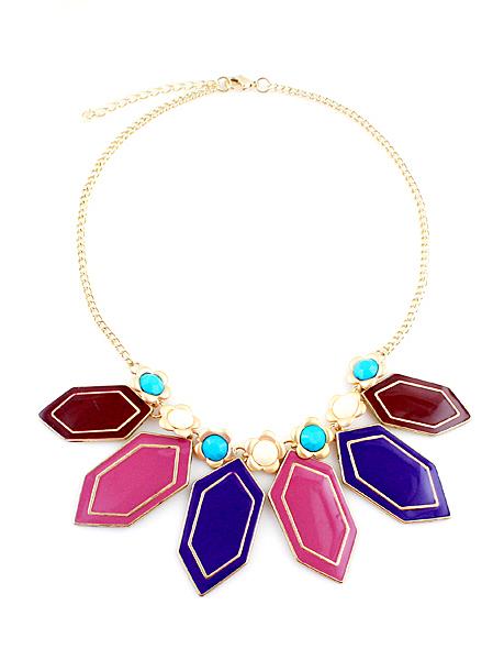 Shein Multi Geometric Gold Chain Necklace