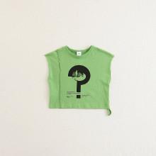 Shein Boys Contrast Stitching Detail Letter Print Tee