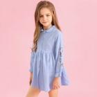 Shein Girls Floral Embroidered Blouse