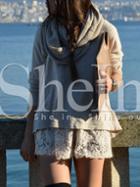 Shein Grey Cowl Neck Contrast Lace Hem T-shirt