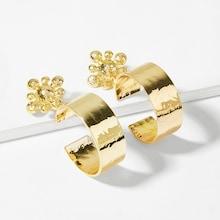 Shein Metal Flower Detail Ear Cuff 1pair