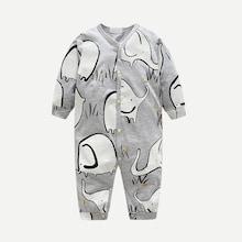 Shein Toddler Girls Elephant Print Jumpsuit