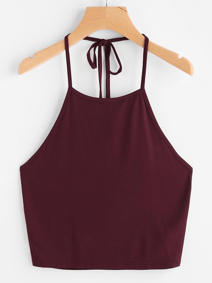 Shein Self Tie Halter Top