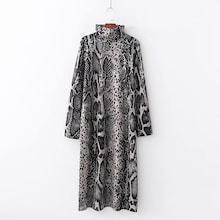 Shein High Neck Snakeskin Print Dress