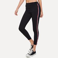 Shein Contrast Striped Tape Side Pants