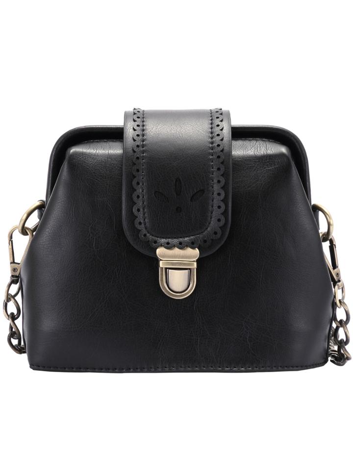 Shein Black Chain Pu Tote Bag