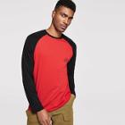 Shein Men Raglan Sleeve Color Block Letter Tee