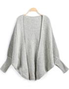 Shein Apricot Long Sleeve Loose Knit Cardigan