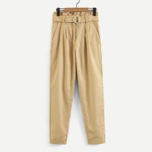 Shein Belted Rolled Hem Pants