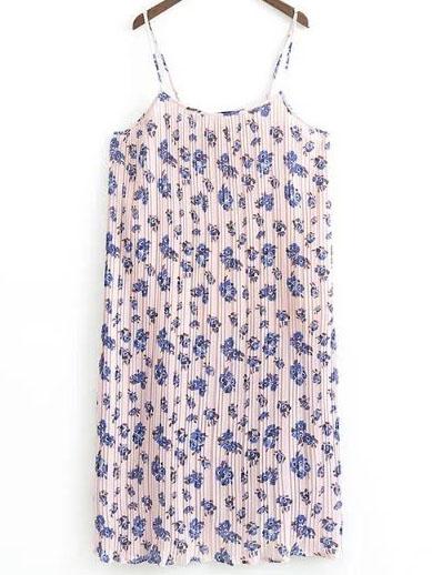 Shein Pink Floral Slip Dress