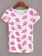 Shein Ice Cream Print T-shirt