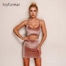 Shein Crop Cami Velvet Top And Bodycon Skirt Set