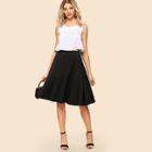 Shein Solid Crop Cami With Skirt