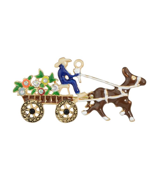 Shein Colorful Enamel Rhinestone Brooch
