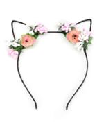 Shein Flower Embellished Cat Ear Headband