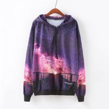 Shein Galaxy Print Drop Shoulder Hoodie
