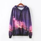 Shein Galaxy Print Drop Shoulder Hoodie
