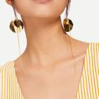 Shein Chain & Flat Disc Drop Earrings