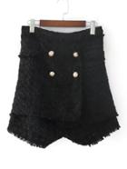 Shein Double Breasted High Waist Shorts