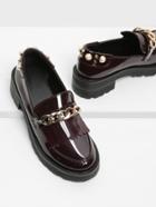 Shein Chain & Fringe Design Pu Shoes