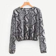 Shein Snakeskin Print Sweatshirt