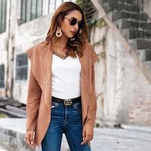 Shein Solid Belted Coat