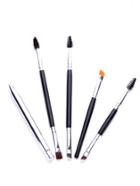 Shein Silver Plated Lip Eye Combination Makeup Brush Set 5pcs