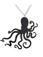 Shein Big Black Octopus Pendant Necklace For Women