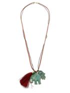 Shein Elephant & Tassel Layered Pendant Necklace