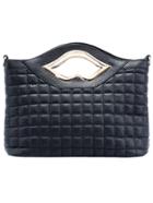 Shein Black Lip Plaid Pattern Satchel Bag
