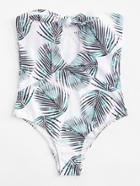Shein Knot Front Bardot Swimsuit