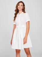Shein Eyelet Embroidered Bodice Bow Waist Fit & Flare Dress