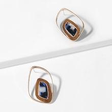 Shein Marble Pattern Open Geometric Stud Earrings