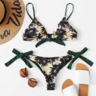 Shein Jungle Print Knot Bikini Set