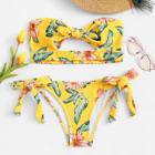 Shein Cut-out Floral Bikini Set