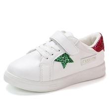 Shein Baby Sequin Detail Velcro Strap Sneakers