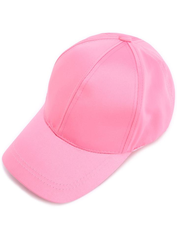 Shein Pink Satin Baseball Cap