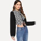 Shein Tassel Detail Knot Tribal Coat