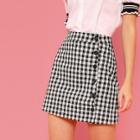 Shein Button Up Gingham Skirt