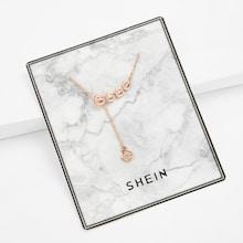 Shein Ring Detail Lariats Necklace