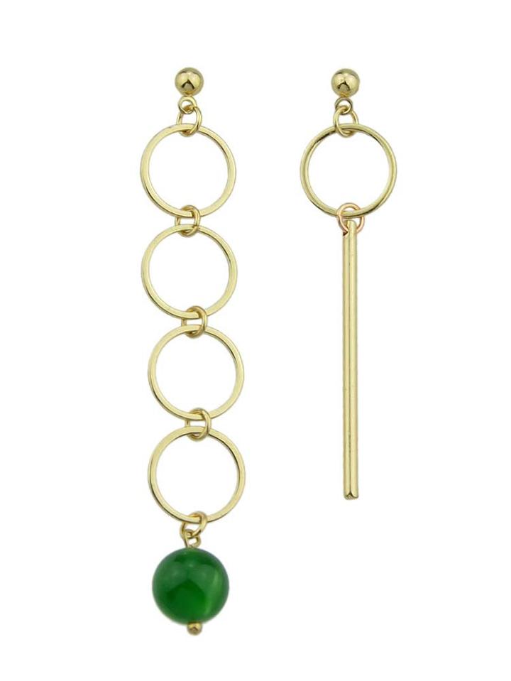 Shein Circle Splicing Asymmetric Personality Earrings