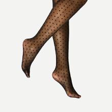 Shein Polka Dot Detail Mesh Tights