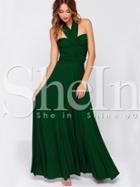 Shein Green Backless Maxi Dress