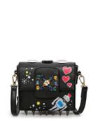 Shein Rivets & Rhinestone Detail Shoulder Bag